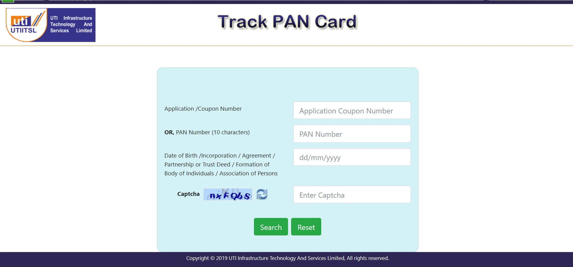 PAN Card Correction Form PDF Download